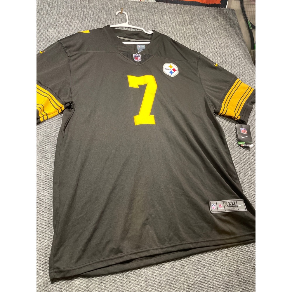 Nike Pittsburgh Steelers Ben Roethlisberger 7 NFL Jersey Mens 3XL Black Gold New